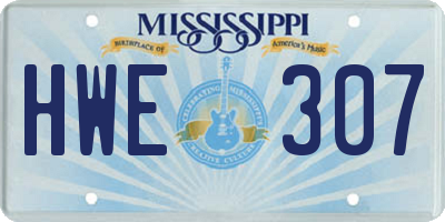 MS license plate HWE307
