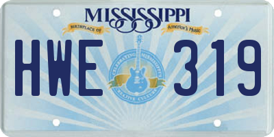 MS license plate HWE319