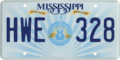 MS license plate HWE328