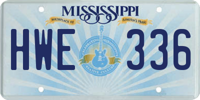 MS license plate HWE336