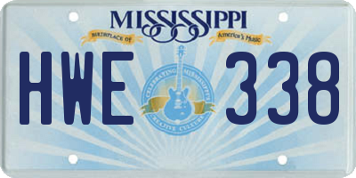 MS license plate HWE338