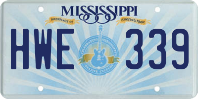 MS license plate HWE339
