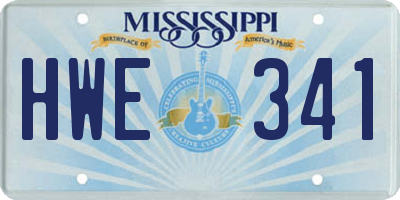 MS license plate HWE341