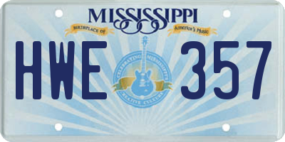 MS license plate HWE357