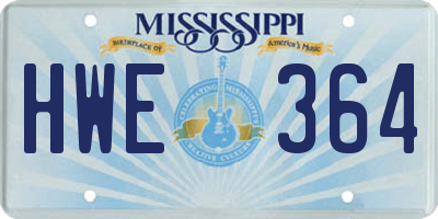 MS license plate HWE364