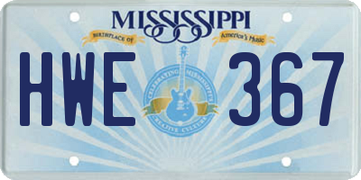 MS license plate HWE367
