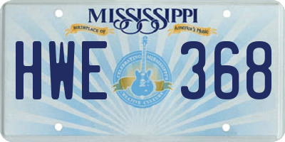 MS license plate HWE368