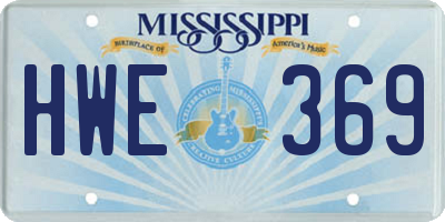 MS license plate HWE369