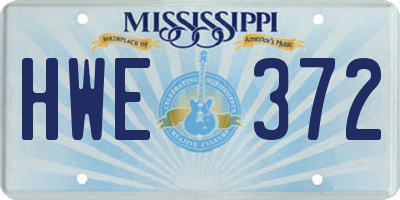 MS license plate HWE372