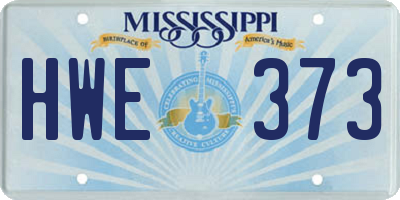 MS license plate HWE373