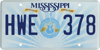 MS license plate HWE378