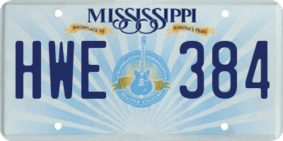 MS license plate HWE384