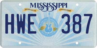 MS license plate HWE387