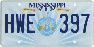 MS license plate HWE397