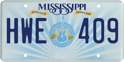 MS license plate HWE409