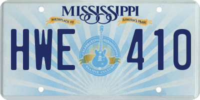 MS license plate HWE410
