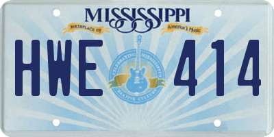 MS license plate HWE414
