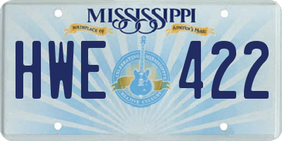 MS license plate HWE422
