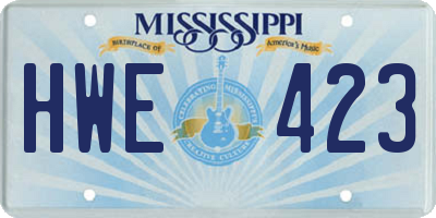 MS license plate HWE423