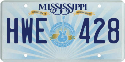 MS license plate HWE428