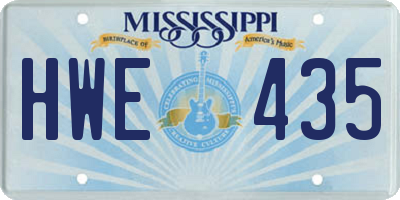 MS license plate HWE435