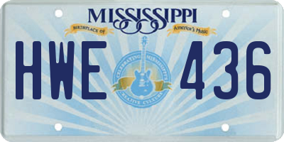 MS license plate HWE436