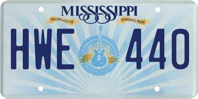 MS license plate HWE440