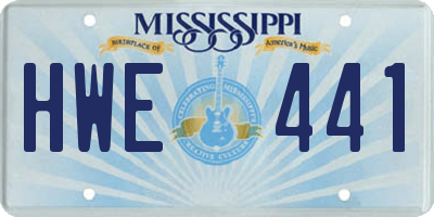 MS license plate HWE441