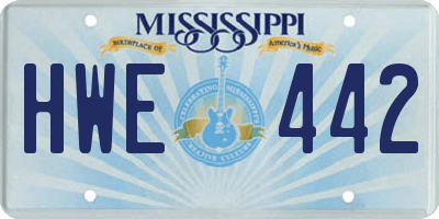MS license plate HWE442