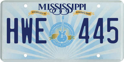 MS license plate HWE445
