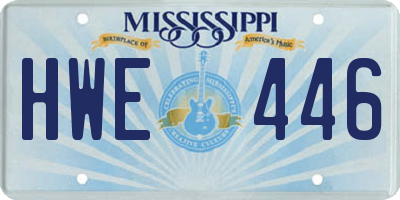 MS license plate HWE446