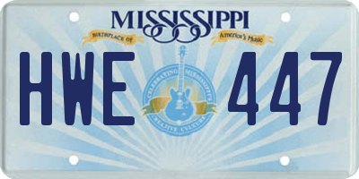 MS license plate HWE447