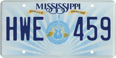 MS license plate HWE459