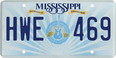 MS license plate HWE469