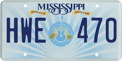 MS license plate HWE470