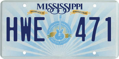 MS license plate HWE471