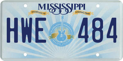 MS license plate HWE484