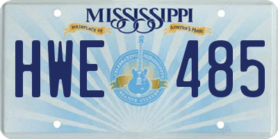 MS license plate HWE485