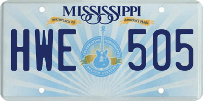 MS license plate HWE505