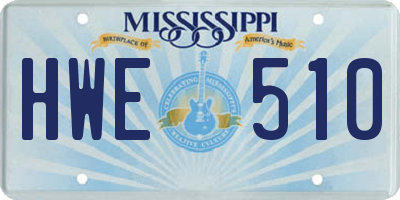 MS license plate HWE510