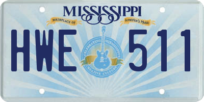 MS license plate HWE511