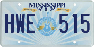 MS license plate HWE515