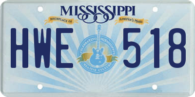 MS license plate HWE518