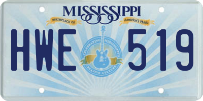 MS license plate HWE519
