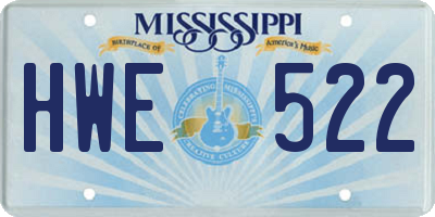 MS license plate HWE522
