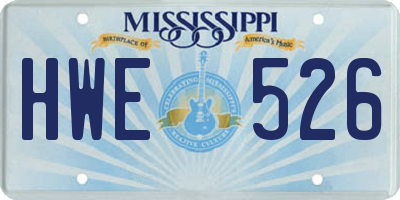 MS license plate HWE526