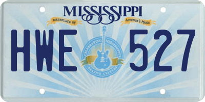 MS license plate HWE527