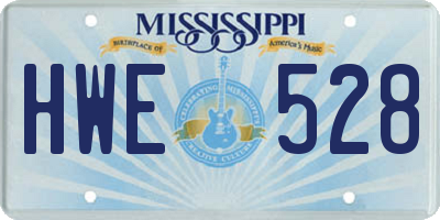 MS license plate HWE528