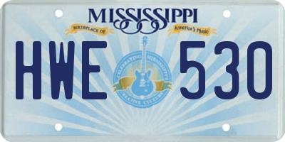 MS license plate HWE530
