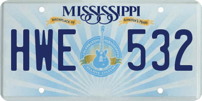 MS license plate HWE532